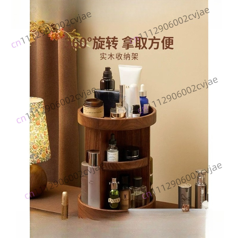 Luxury Skincare & Spa Reviews - Masif ahşap döner kozmetik saklama kutusu,