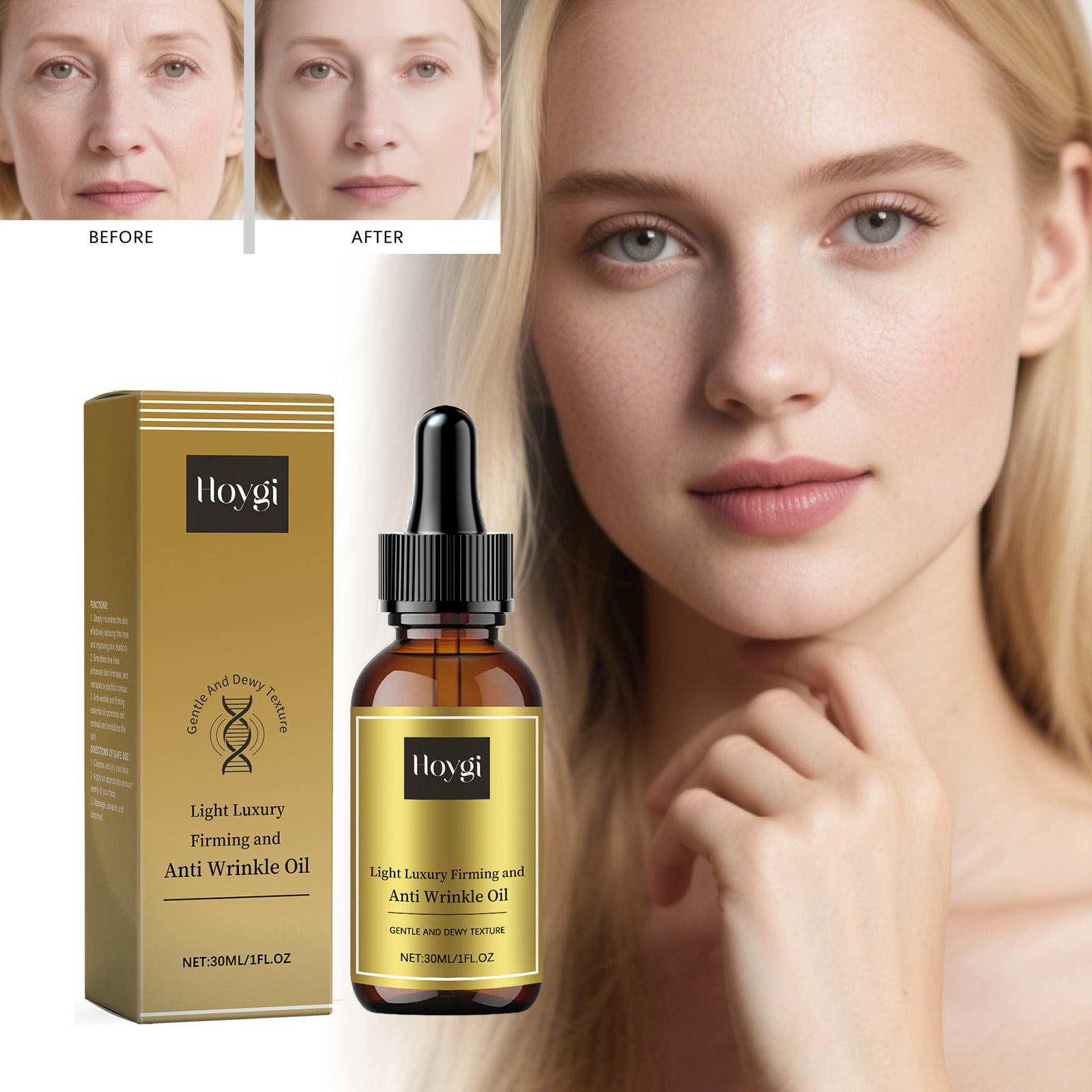 Luxury Skincare Serum - Sıkılaştırıcı Yüz Bakım Yağı Kırışıklık Karşıtı